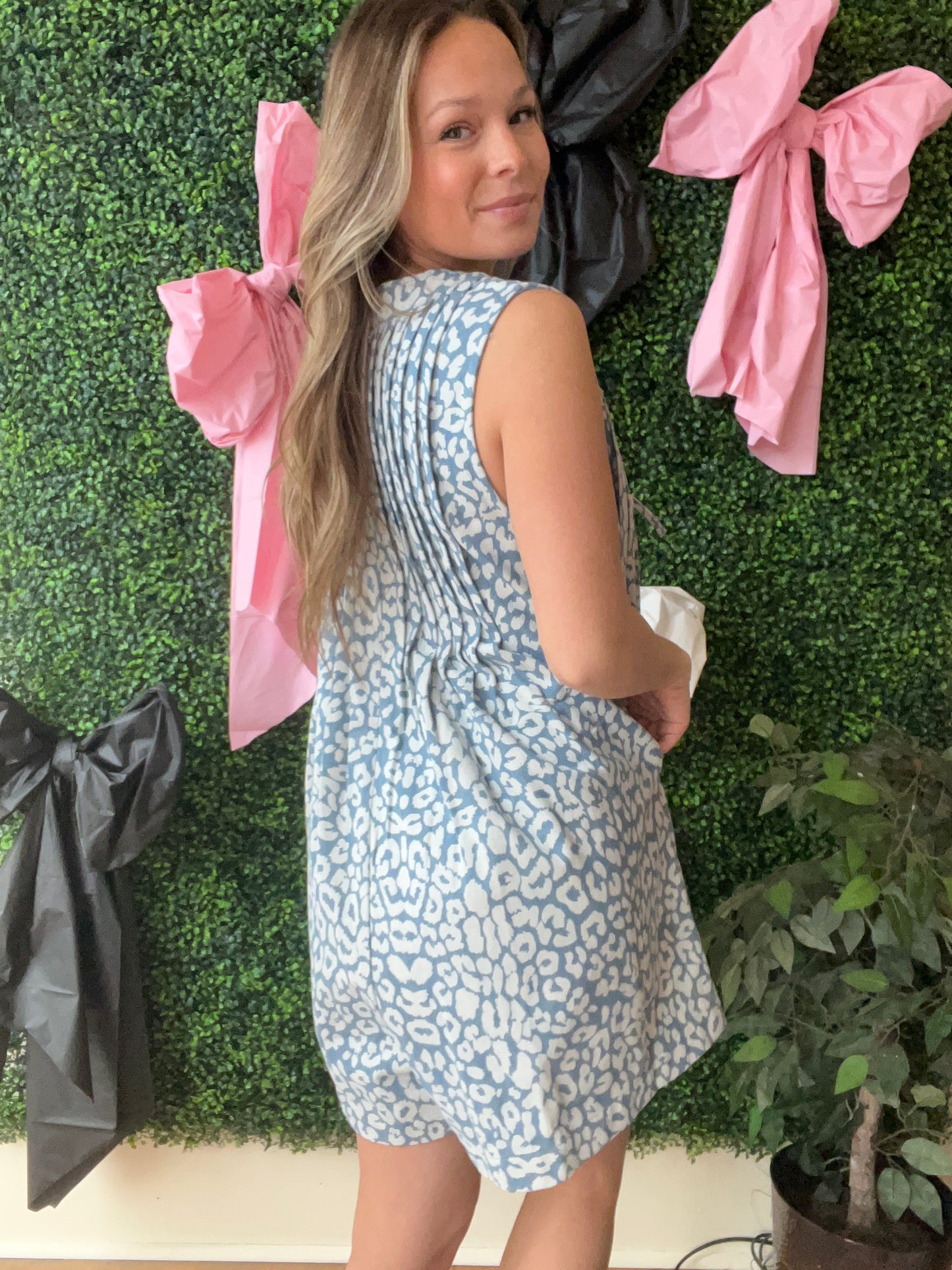 Leopard Denim Romper