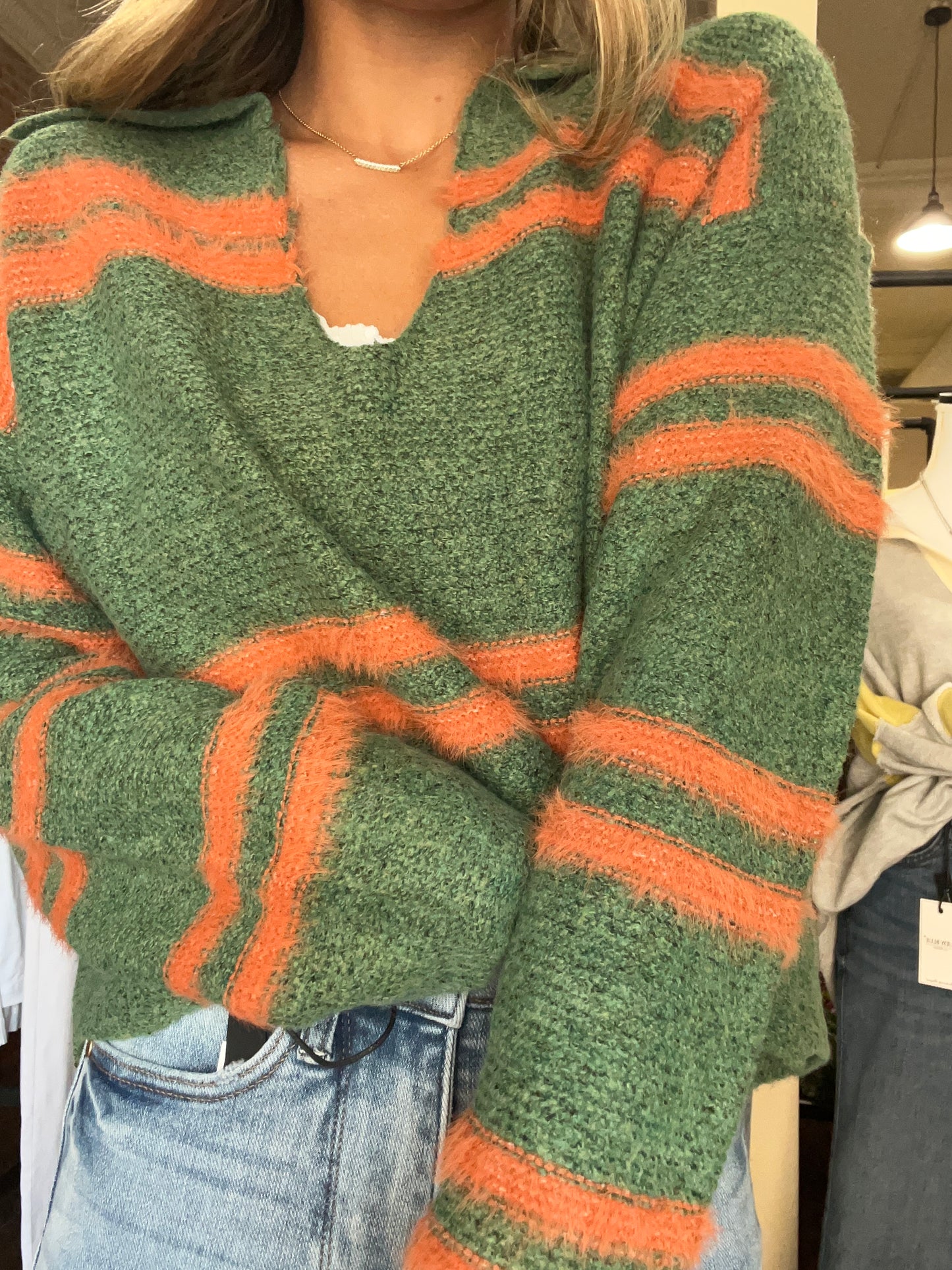 Fuzzy Sweater Top
