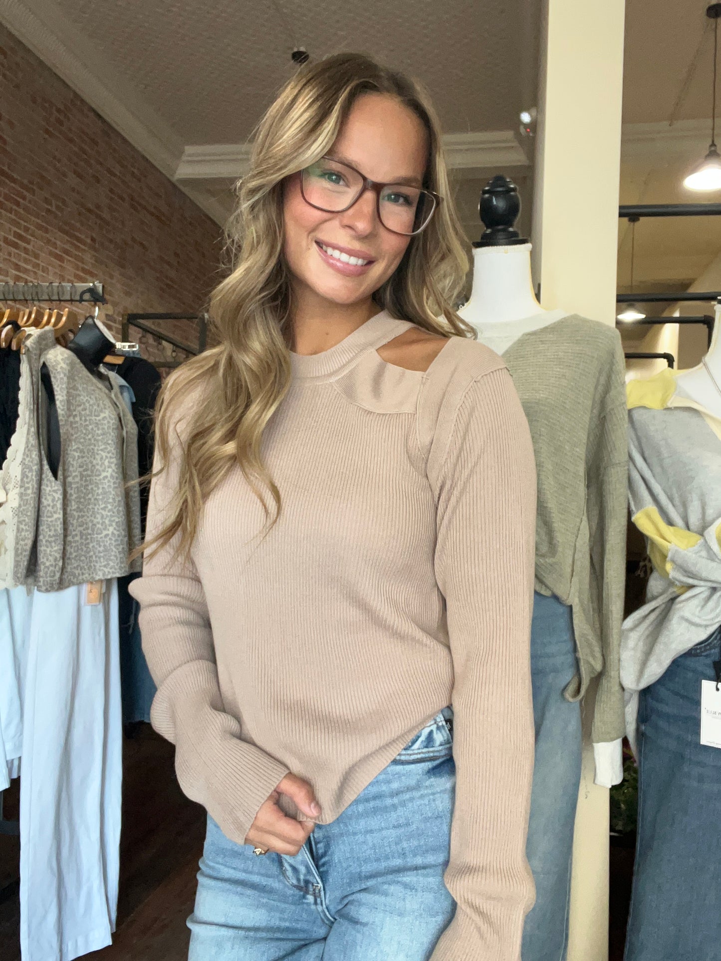 Shoulder Cut Out Top