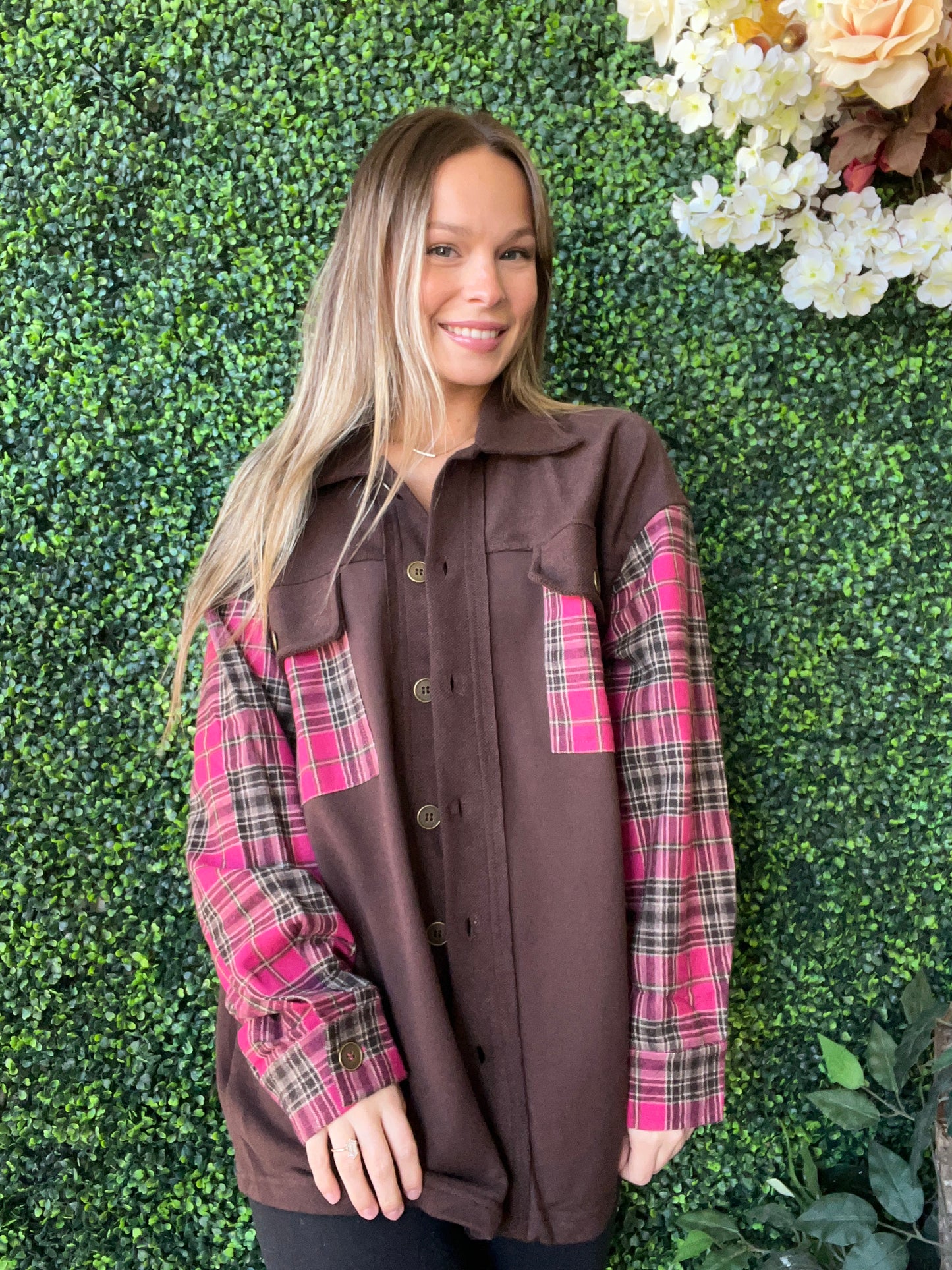 Plaid Contrast Jacket