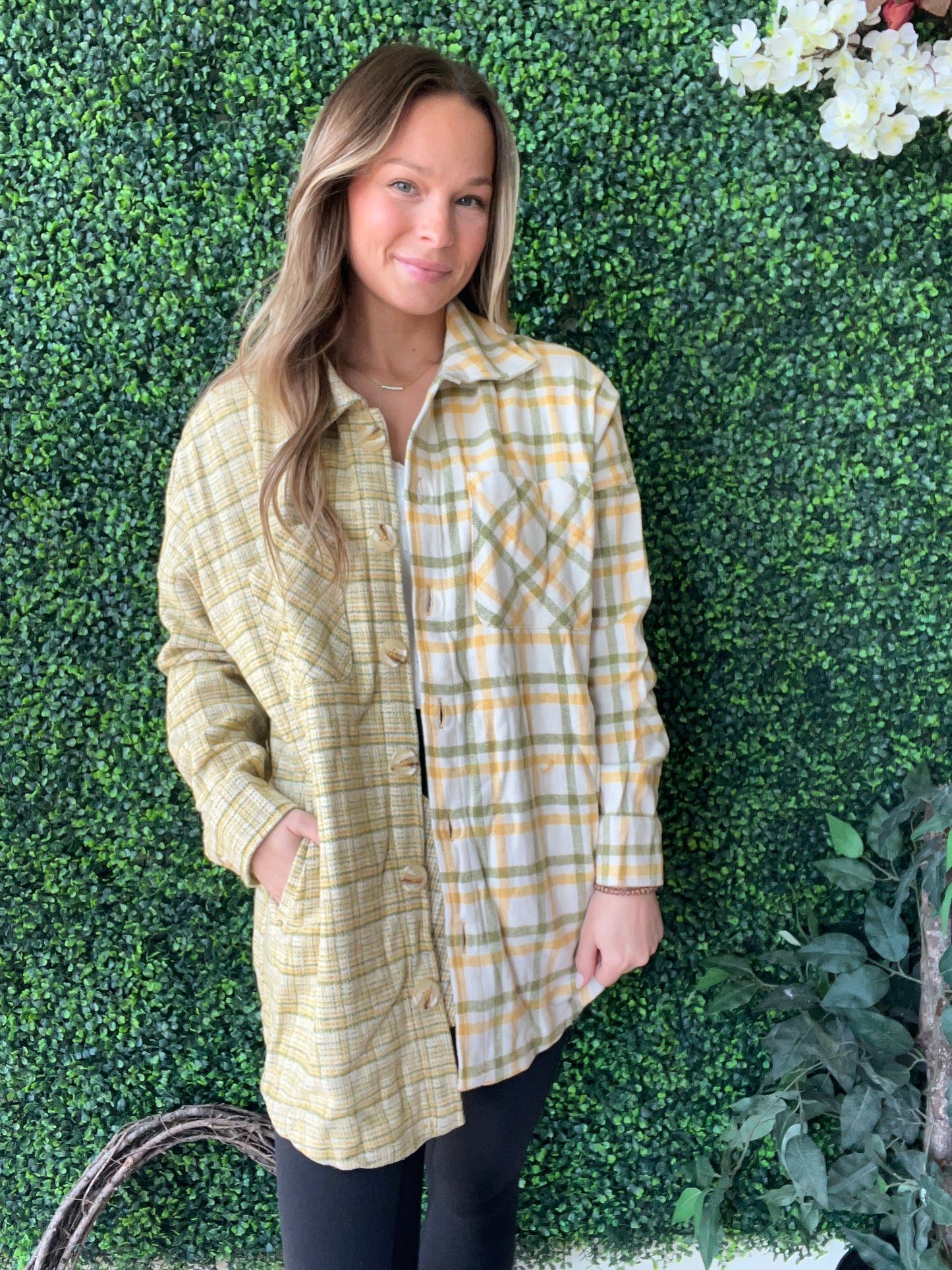 Green/yellow shacket