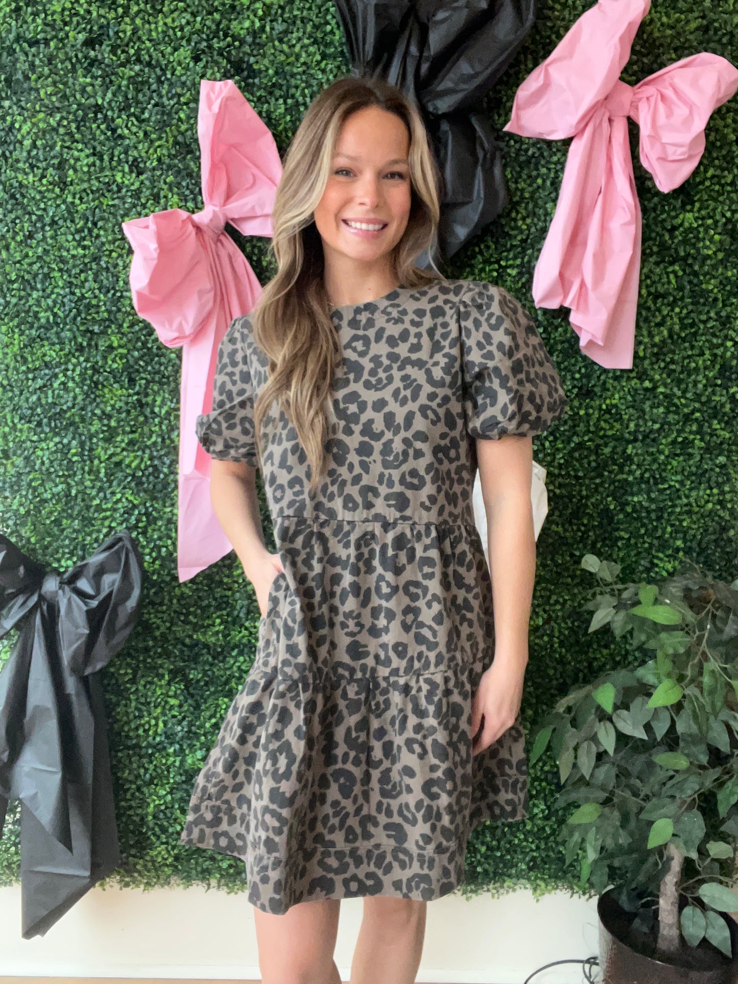Leopard Denim Dress
