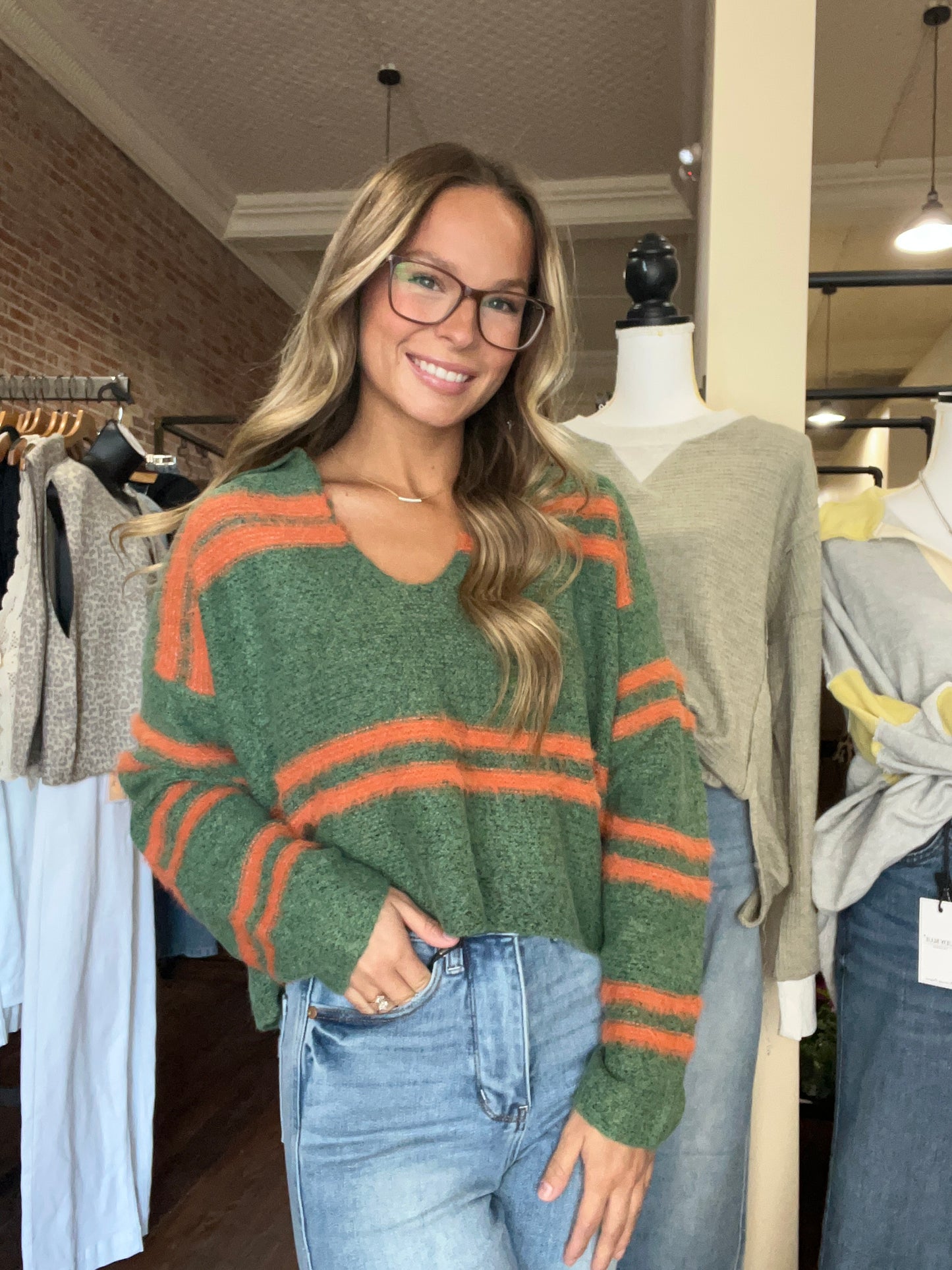 Fuzzy Sweater Top