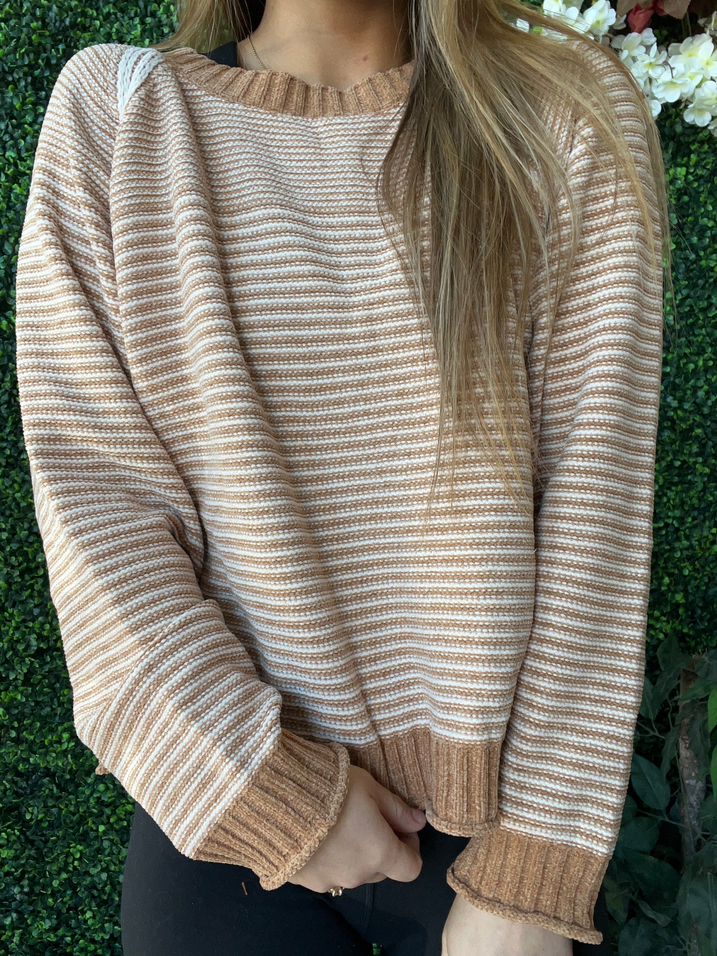 Chenille Stripe Sweater