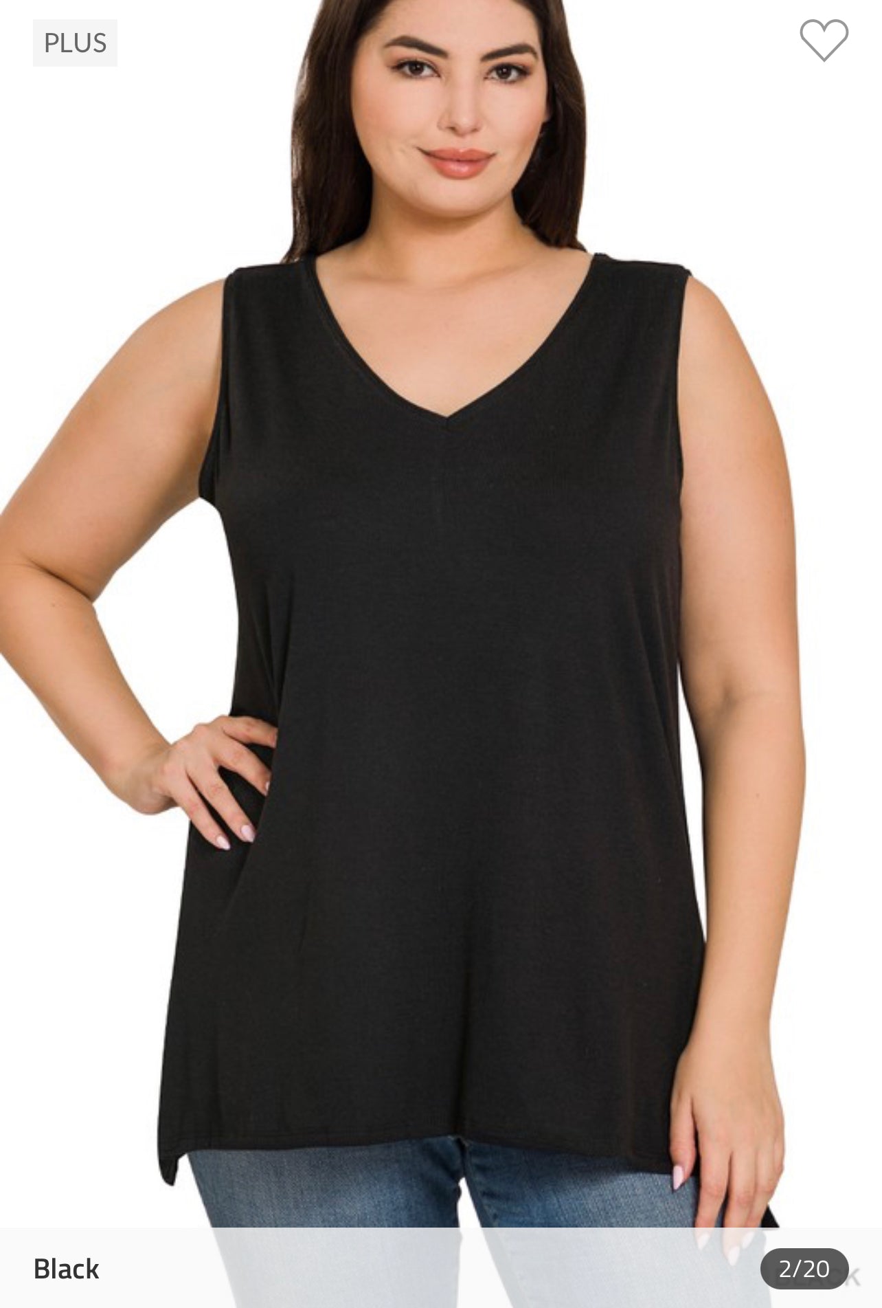 Sleeveless Side Slit Top