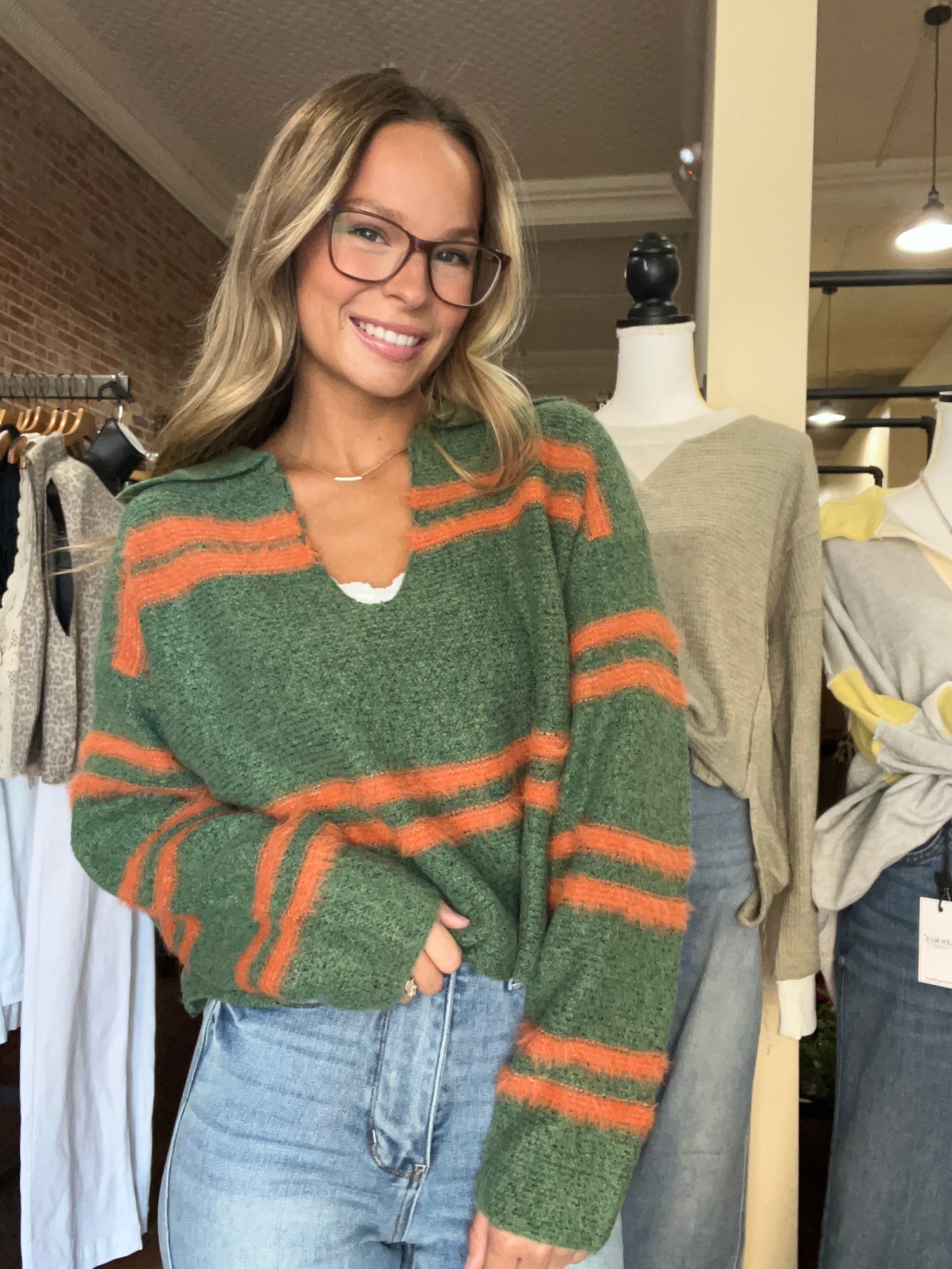 Fuzzy Sweater Top