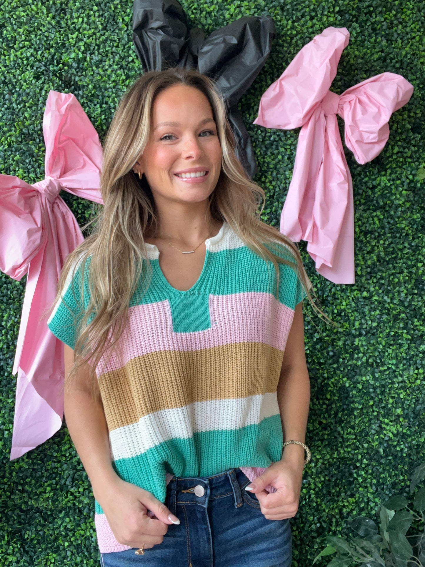 Stripe Sweater Top