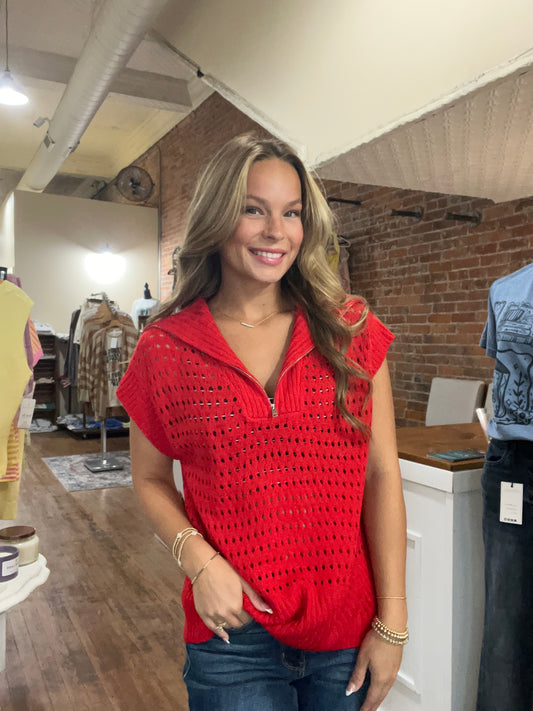 Eyelet sweater