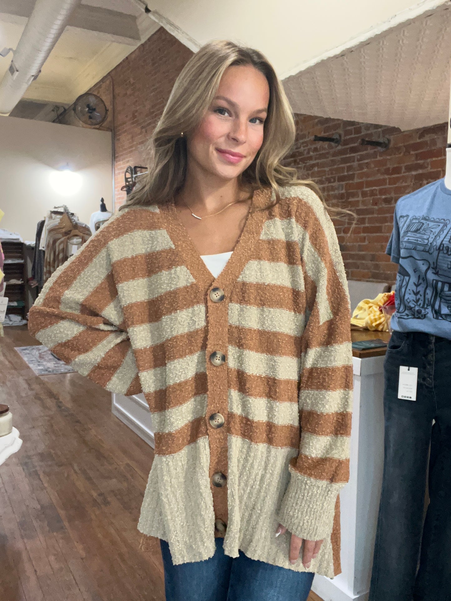 Popcorn oversized cardigan