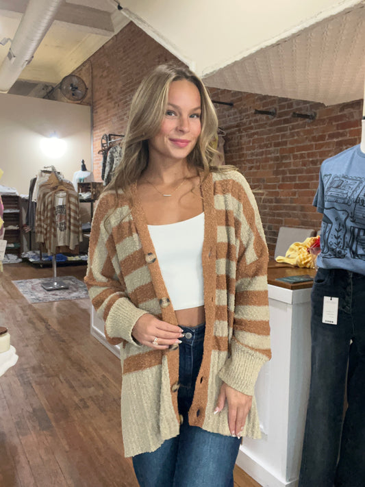 Popcorn oversized cardigan