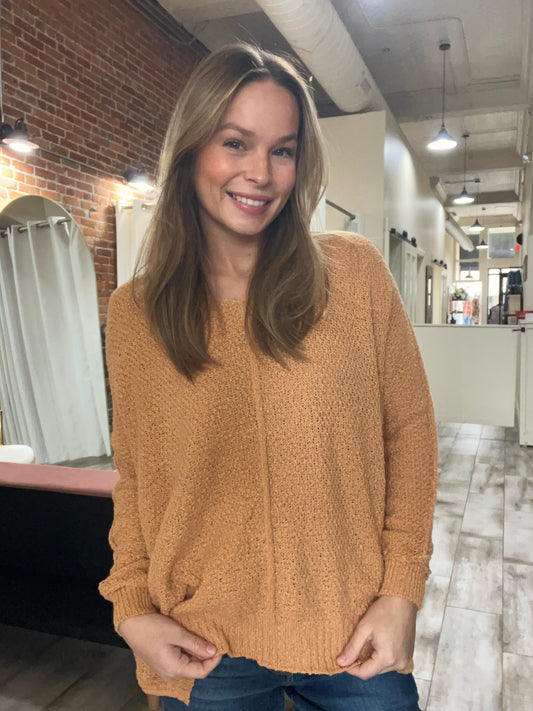 Orange Knit Top