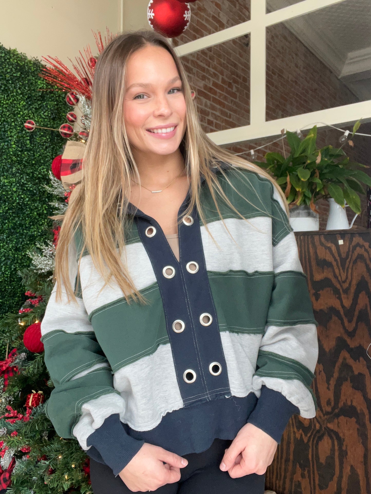 Forest Green/Navy Sweatshirt