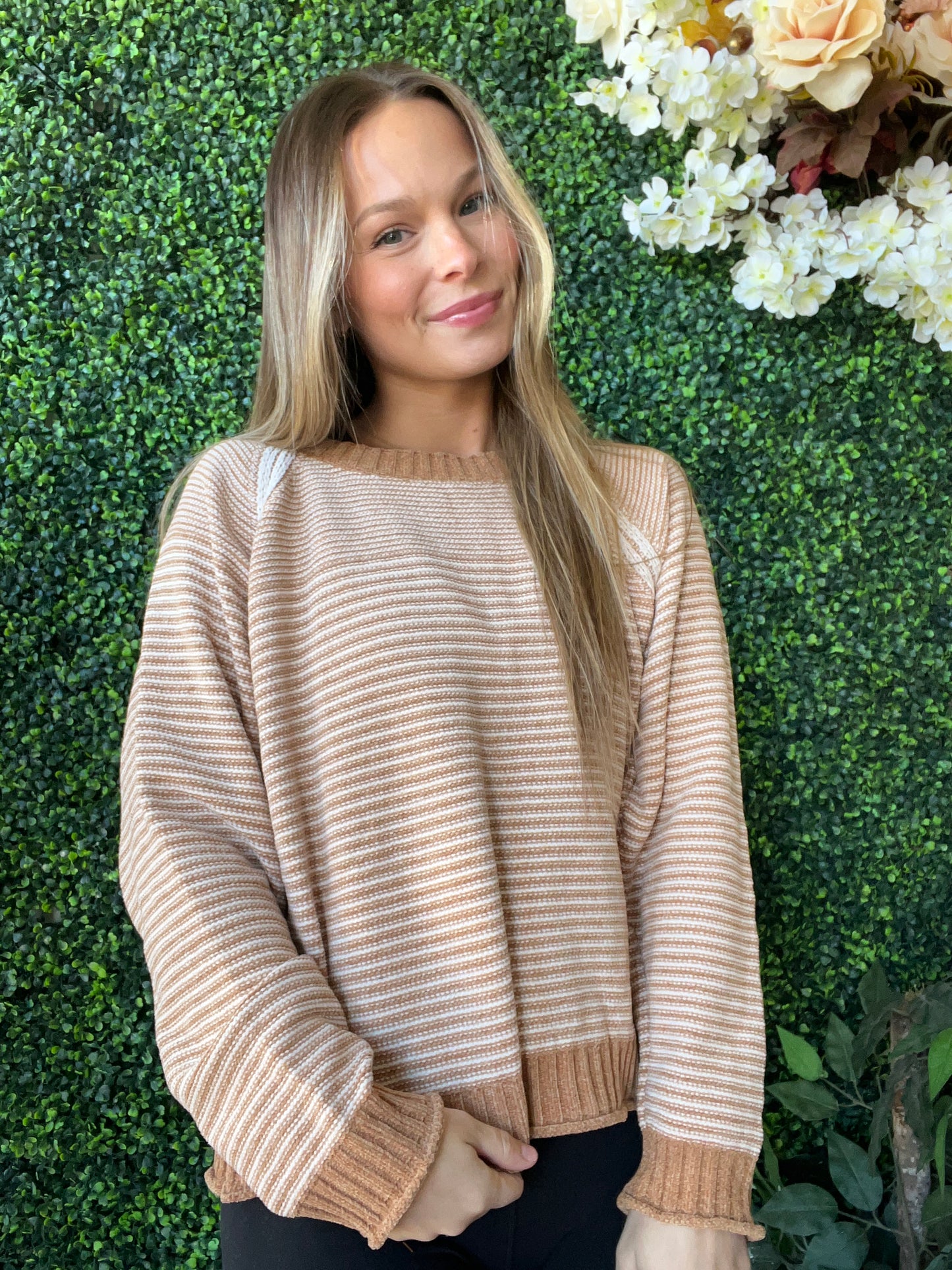 Chenille Stripe Sweater