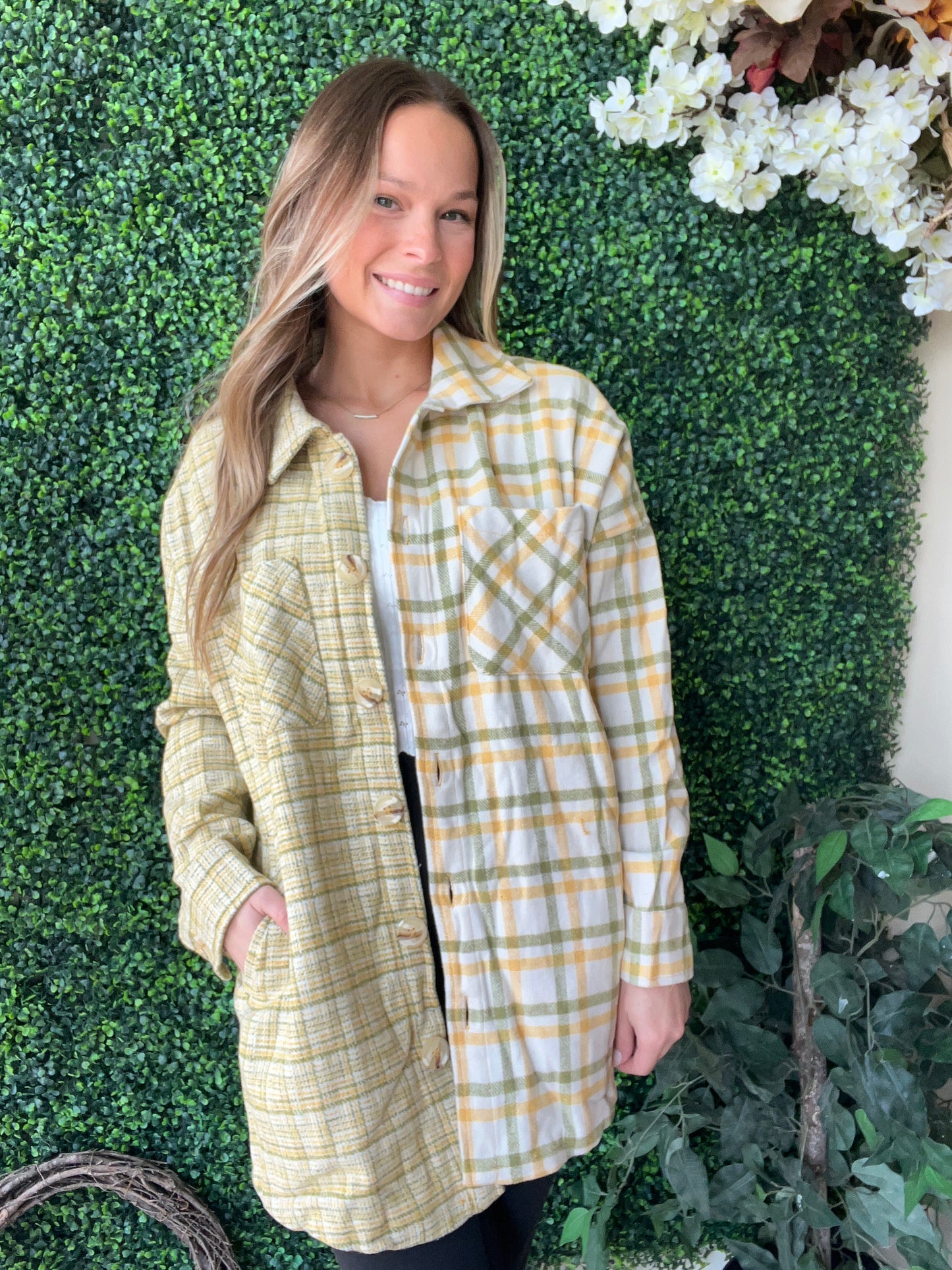 Green/yellow shacket