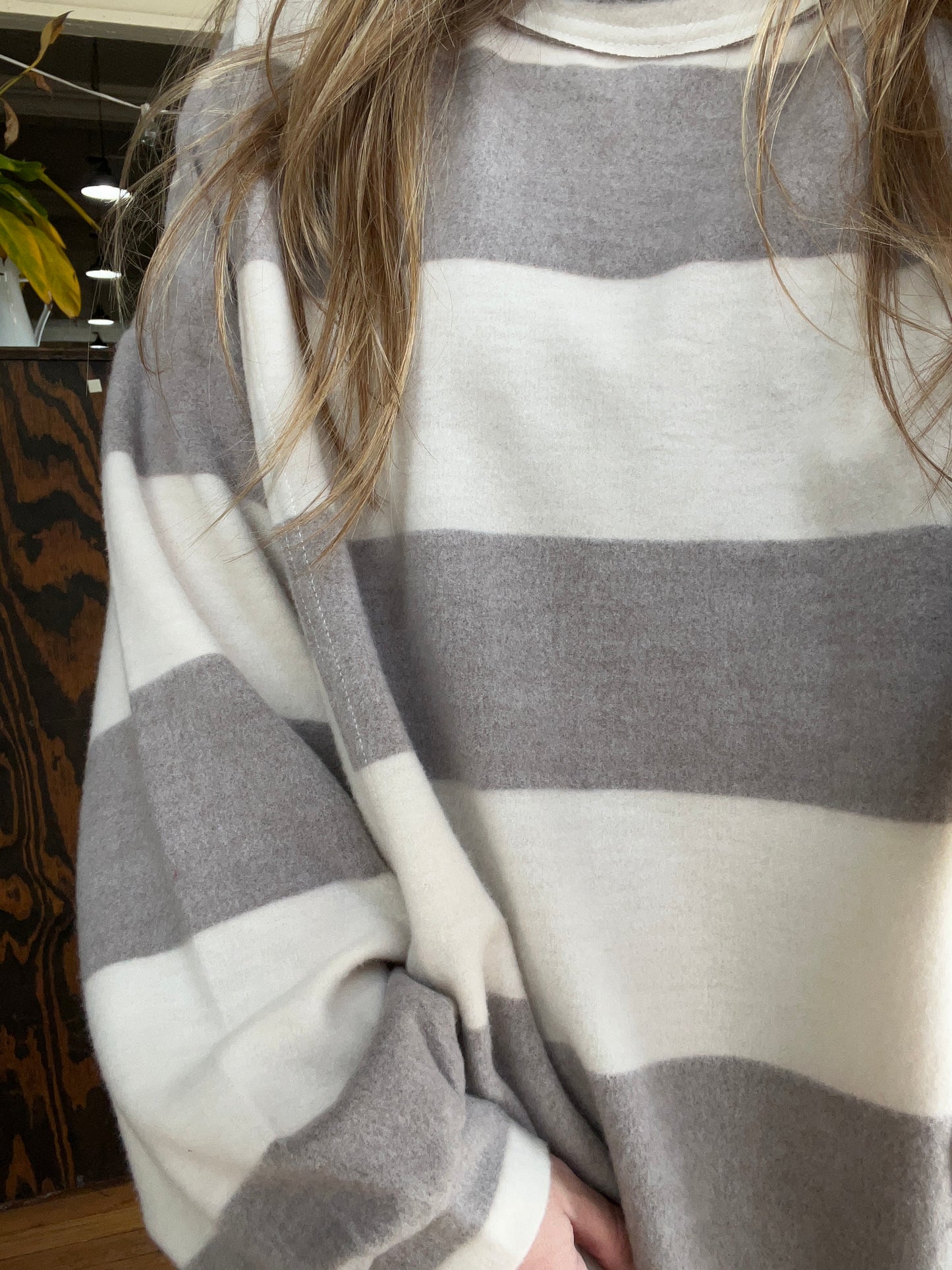 Taupe Stripe Knit top