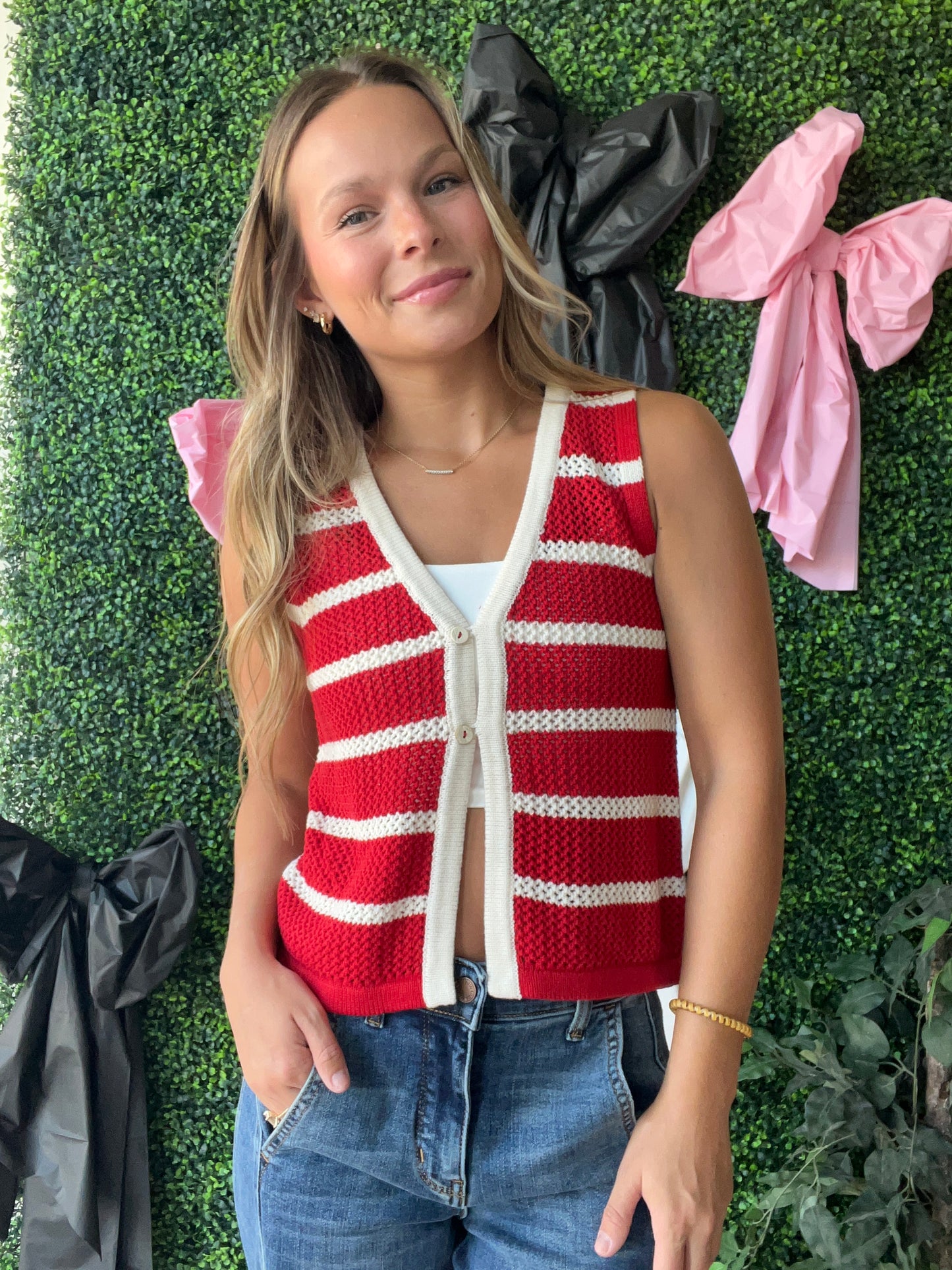 Stripe Knit Vest