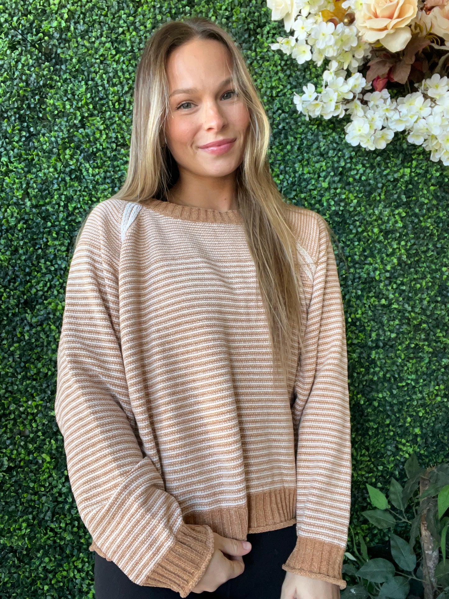 Chenille Stripe Sweater