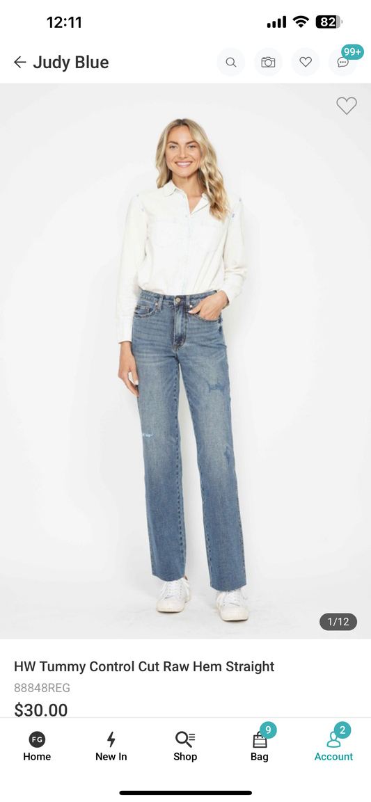 JB Raw Hem Straight