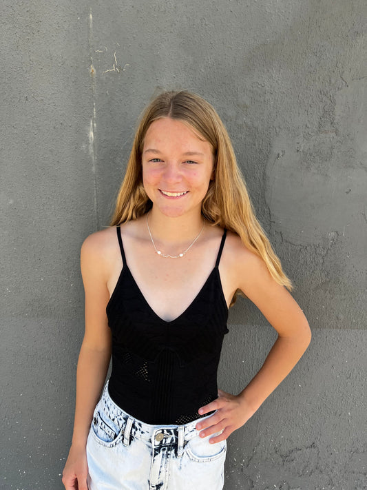 Jacquard Netted Bodysuit