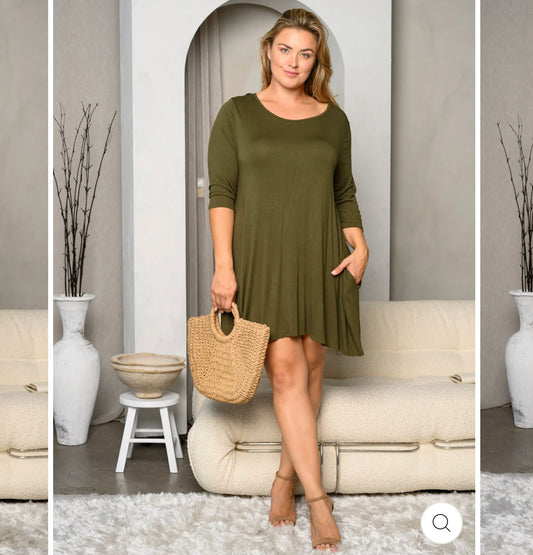 Olive Midi Dress